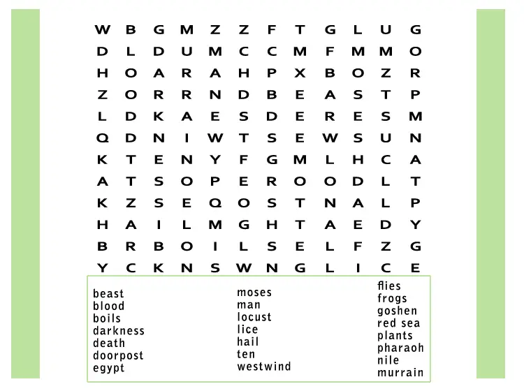 printable word search puzzle