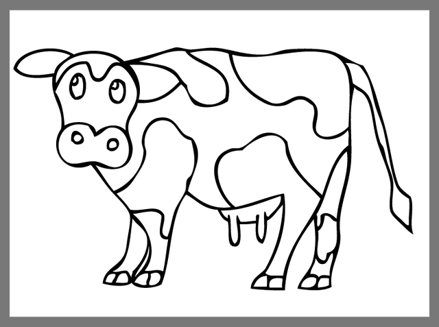 Printable Cow Coloring Sheet