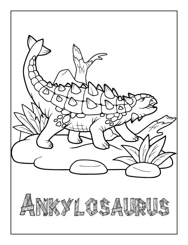 ankylosaurus coloring page