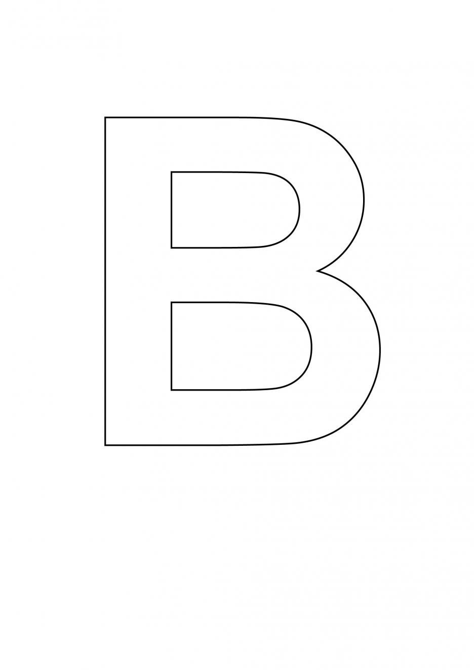 Letter Stencil Bold Uppercase B Letter
