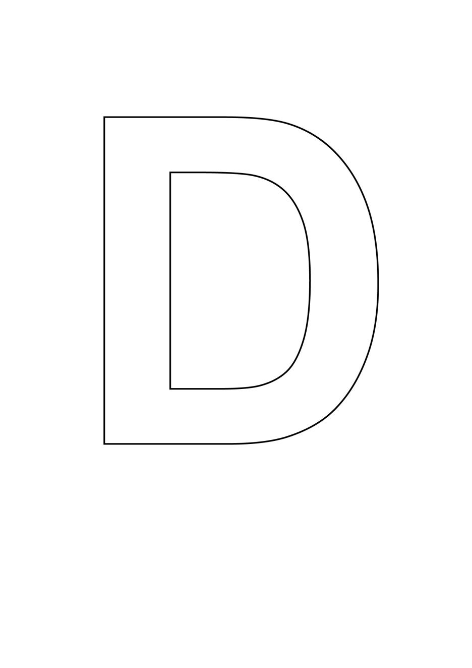 Letter Stencil Bold Uppercase D Letter