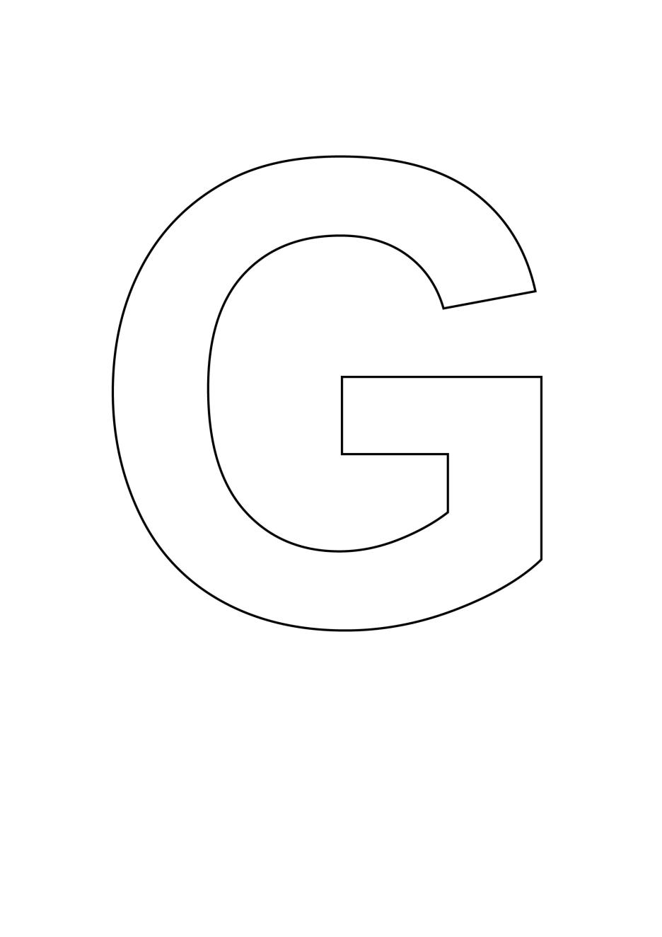 Letter Stencil Bold Uppercase GLetter