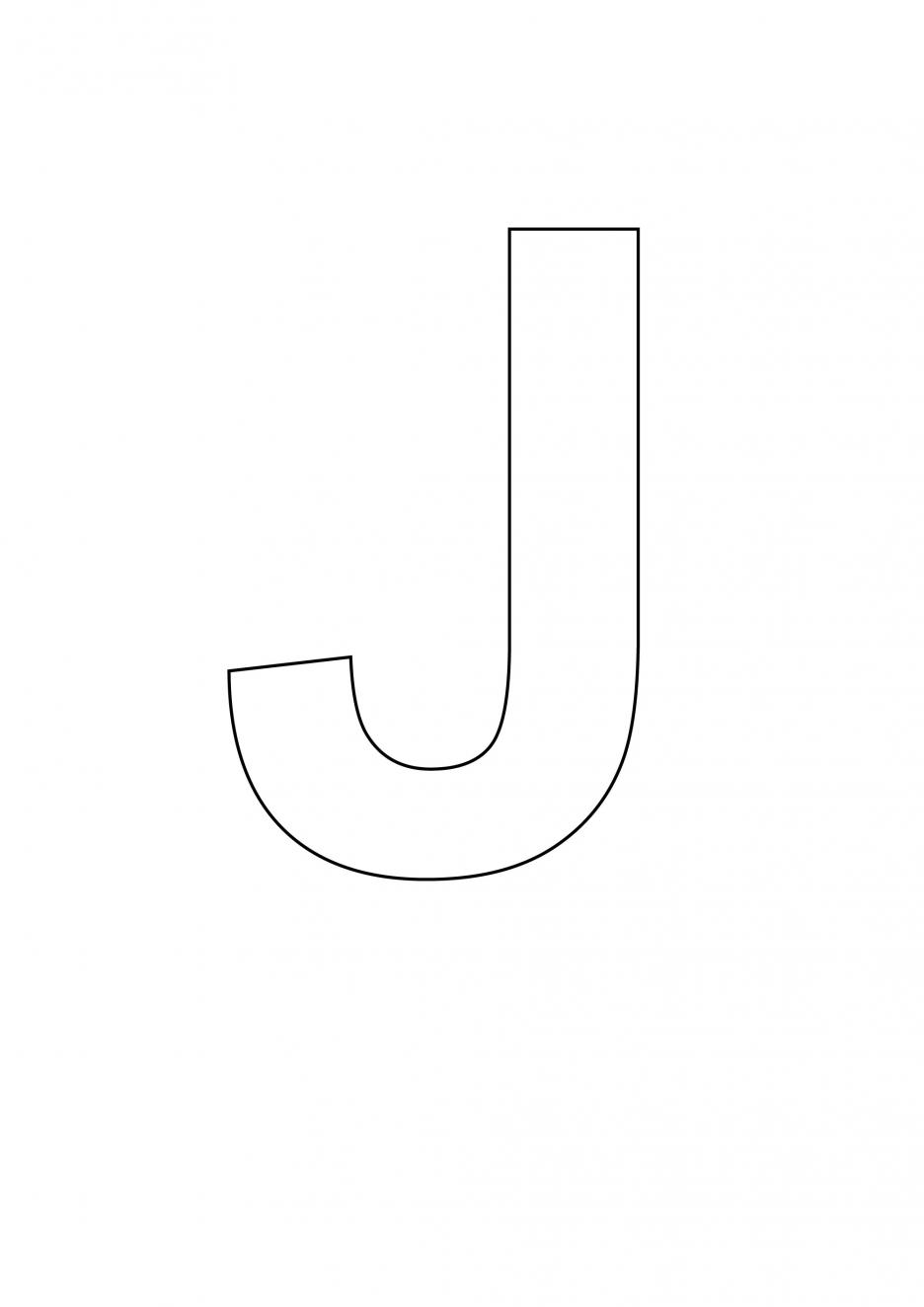 Letter J Stencil