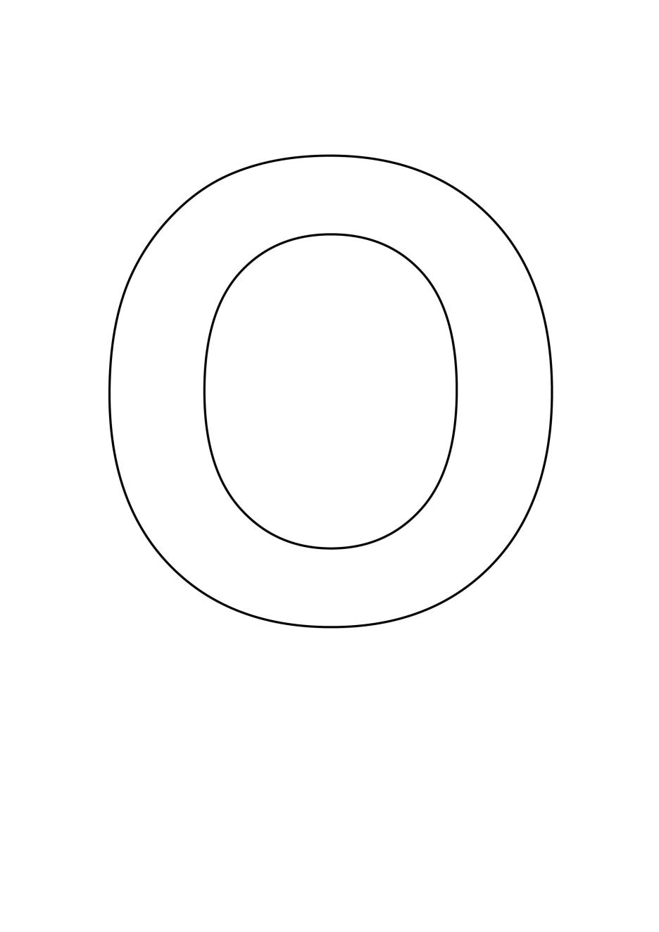 Letter Stencil Bold Uppercase OLetter