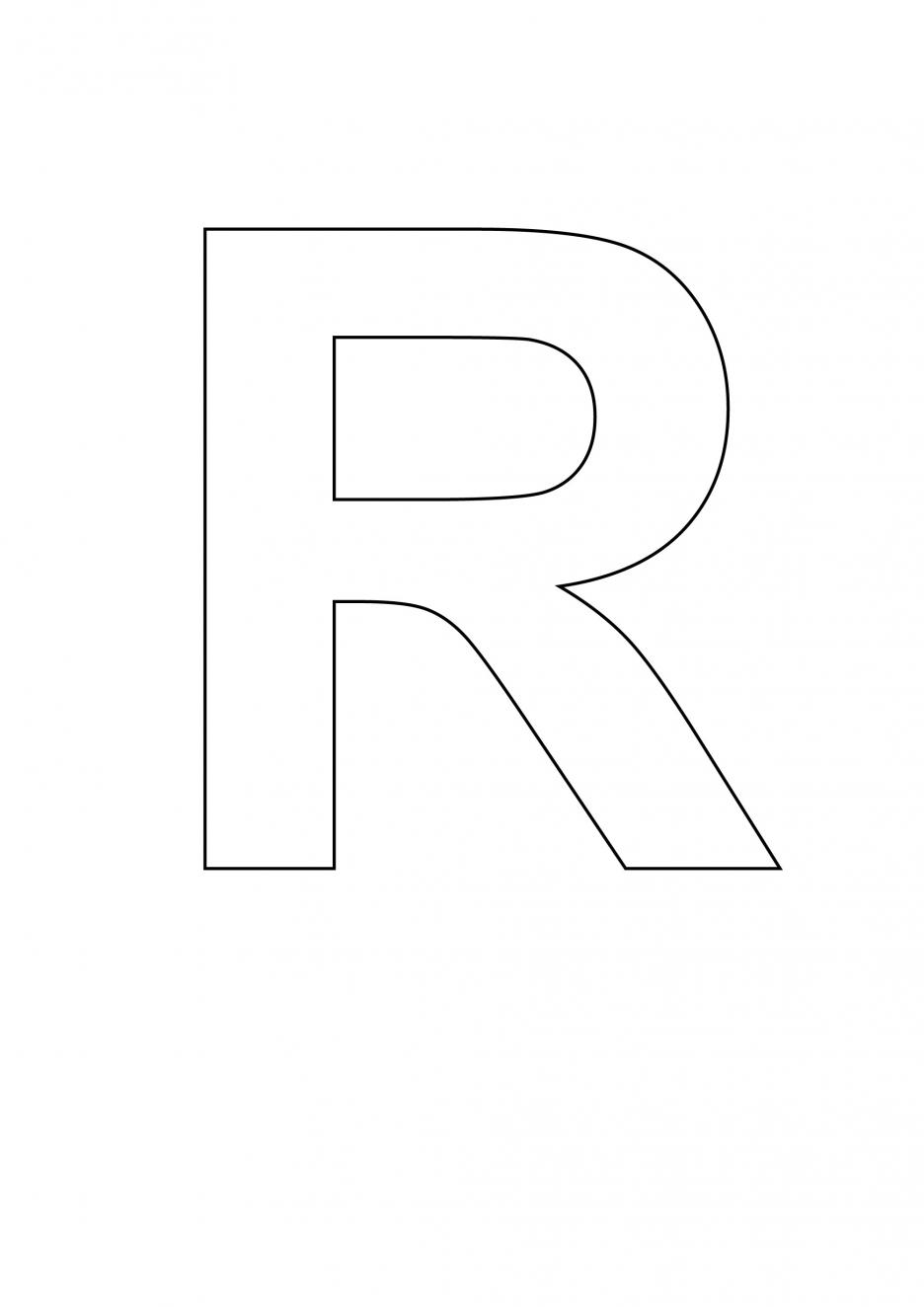 Printable Letter R Outline