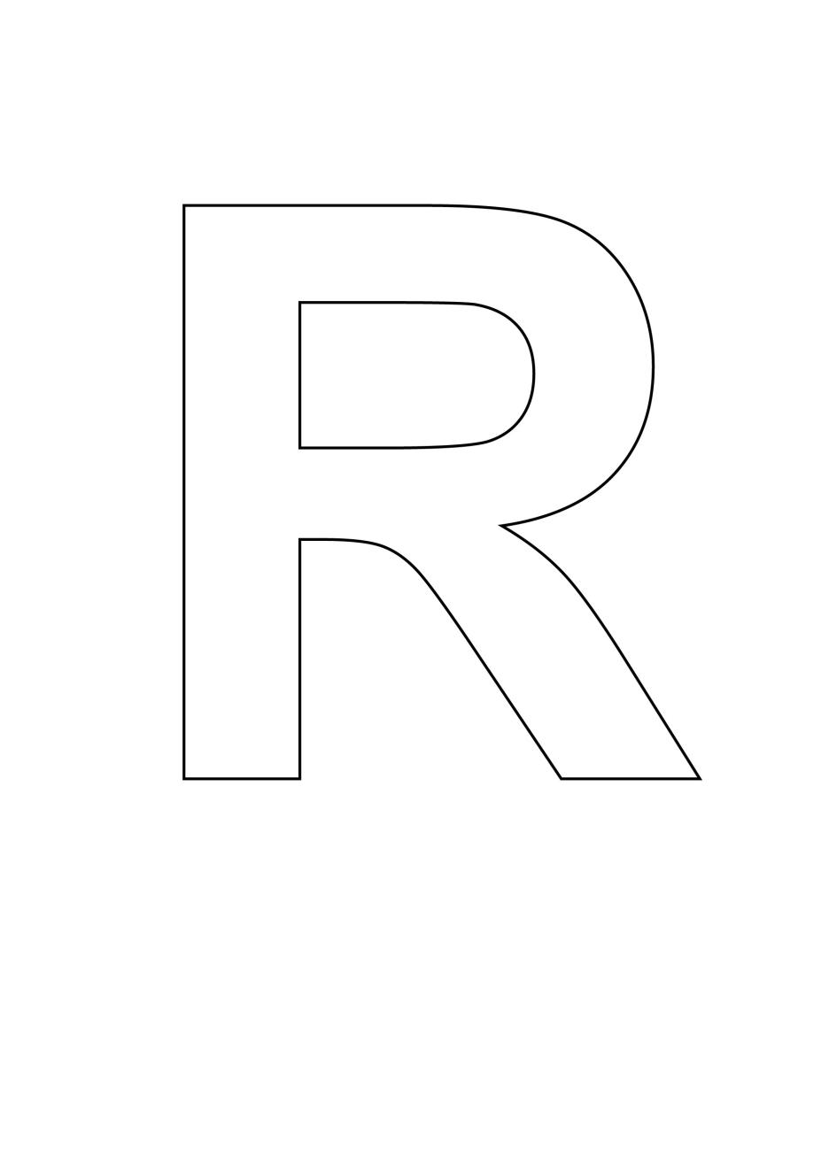 Printable Letter R Outline