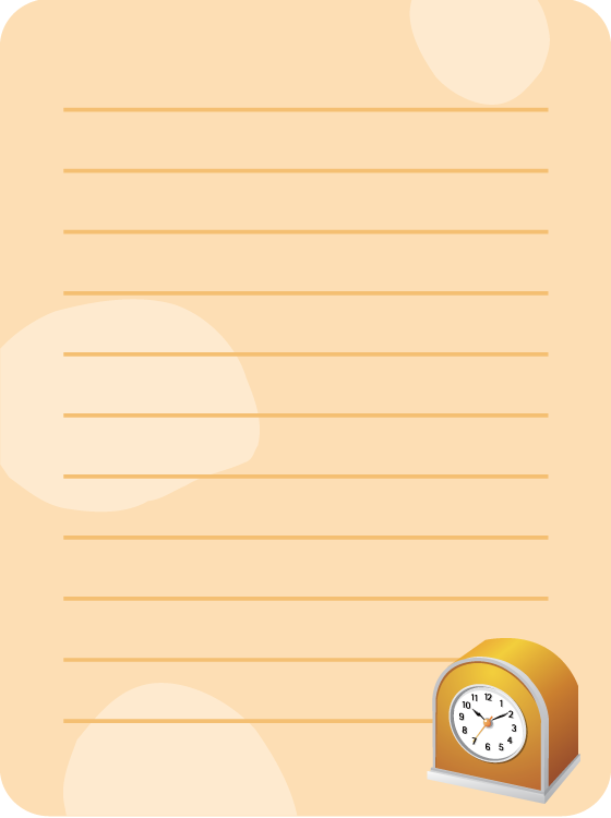 Printable Alarm Clock Craft Paper