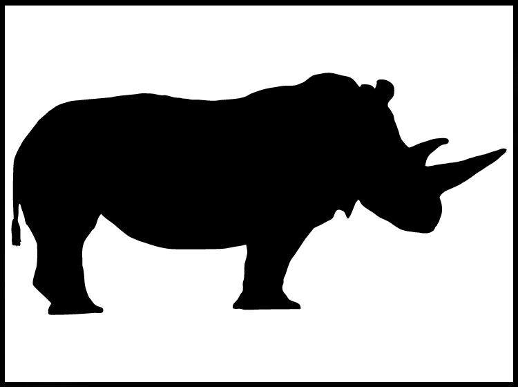 Rhino Printable Stencil