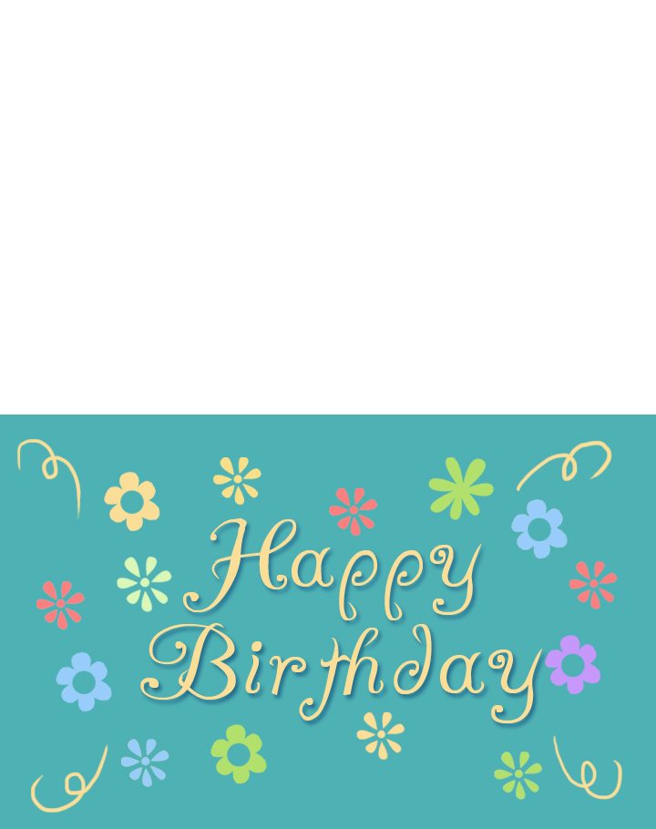 Printable Green Floral Thank You cards