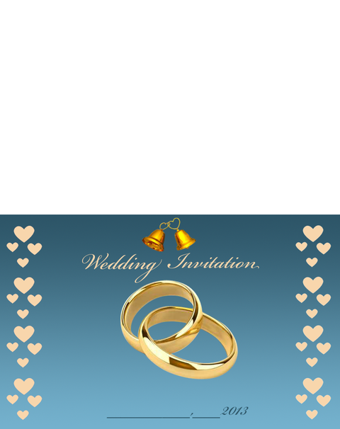 Wedding Invitations With Rings Printable Joined Rings Wedding Invitations