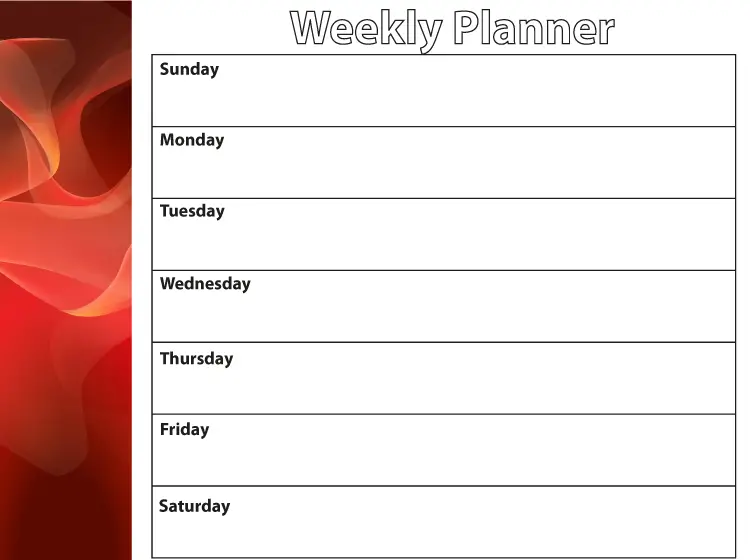 Red Wavy Christmas Printable Calendars
