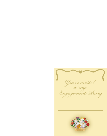 Flower Basket Engagement Party Printable Invitations