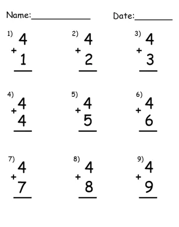 Addition Worksheet