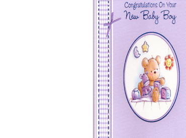 Congratulations on You New Baby Boy Card