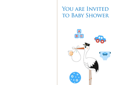 Printable Boy Blue Baby Shower Invitation