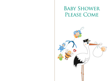 Printable Stork Baby Shower Invitation