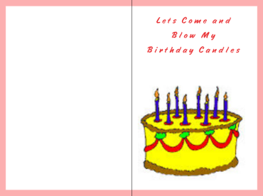 Birthday Cake Printable Birthday Invitations