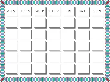 Blank Calendar Printables 