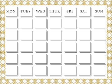 Customized Blank Calendars 