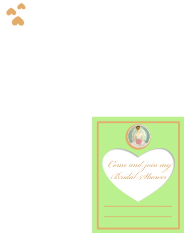 Green Heart Free Printable Bridal Shower Invitation