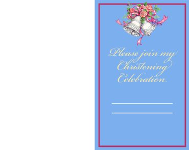 Please Join My Christening Celebration Printable Invitation