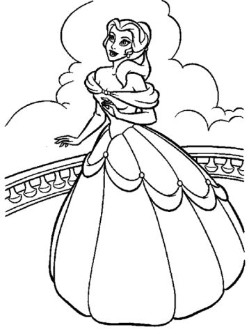 Running Belle Printable Coloring Pages