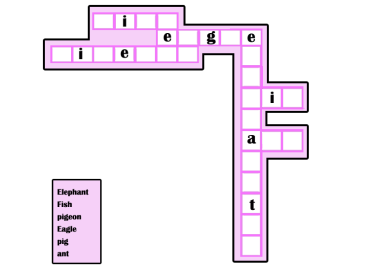 Printable Animal Theme Crossword Puzzle