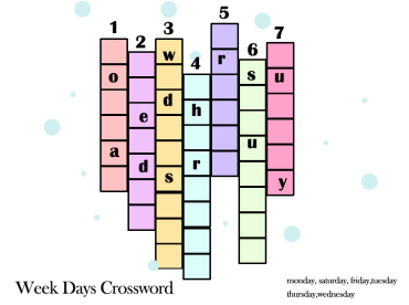 Printable Seven Days Crossword Puzzles