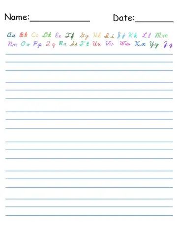 8 free printable cursive worksheets