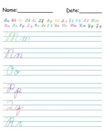 printable practice cursive worksheets