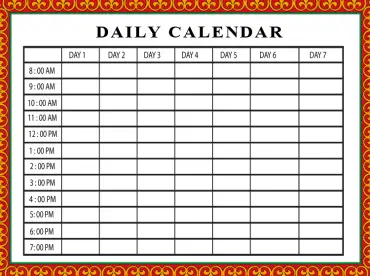 20 Free Printable Daily Calendars 20 Free Printable Daily Calendars