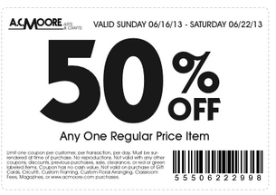 Printable AC Moore Discount Coupons