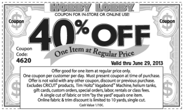 Printable Hobby Lobby Coupons