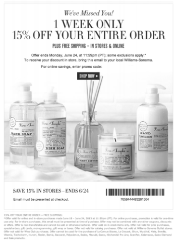 Printable Williams-Sonoma Coupons