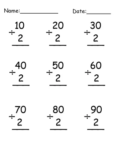 Printable Division Worksheet