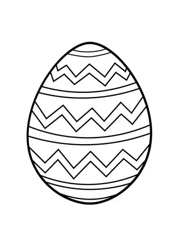 coloring page easter egg with thick lines printablesfree com