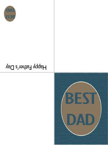 Printable Blue Father's Day Card
