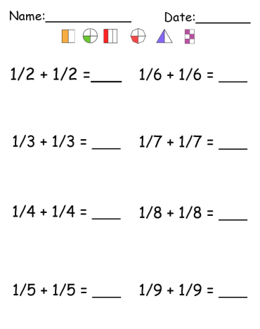 Printable Fraction Worksheets