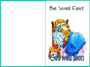 Be Well Fast Bear Get Well Card