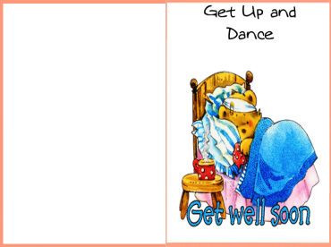 Get Up and Dance Bear Get Well Card