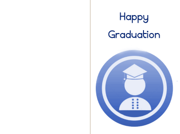 Printable Blue Happy Graduation Cards
