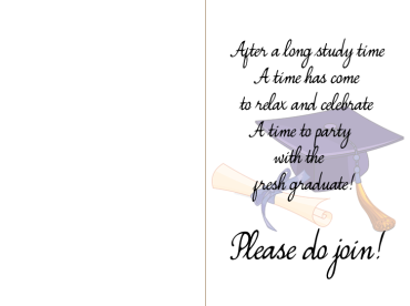 Join Me In My Graduation Printable Invitation
