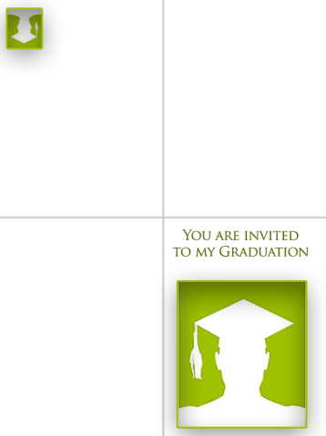 printable Green Graduation Invitation