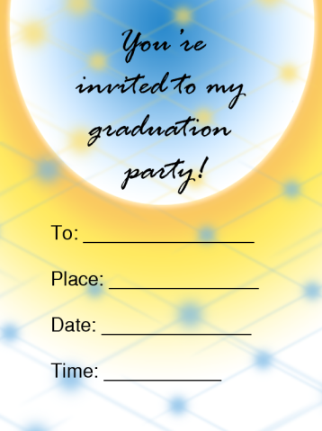 Sun Printable Graduation Invitation