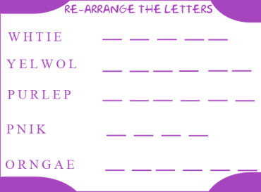 How to Spell Colors Kids Worksheets