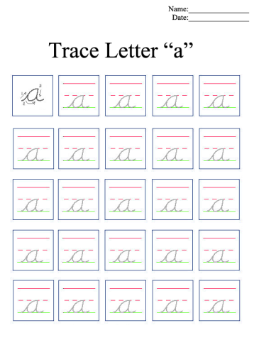 Letter A Printable Worksheets