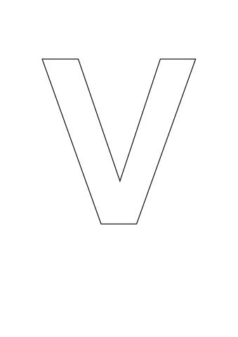 Letter Stencil Bold Uppercase V