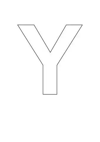 letter stencil bold uppercase y letter