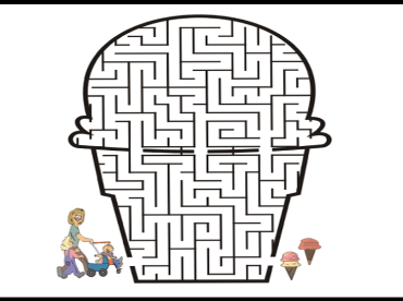 Ice Cream Cone Printable Maze