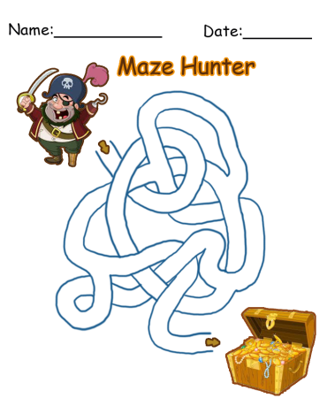 Pirate Maze Printable Games